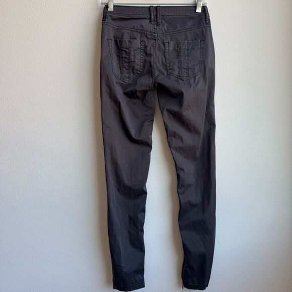 Burberry Bayswater Skinny Zipper Ankle Gray Casual Pants Cotton Twill Size 25 W - Picture 5 of 8